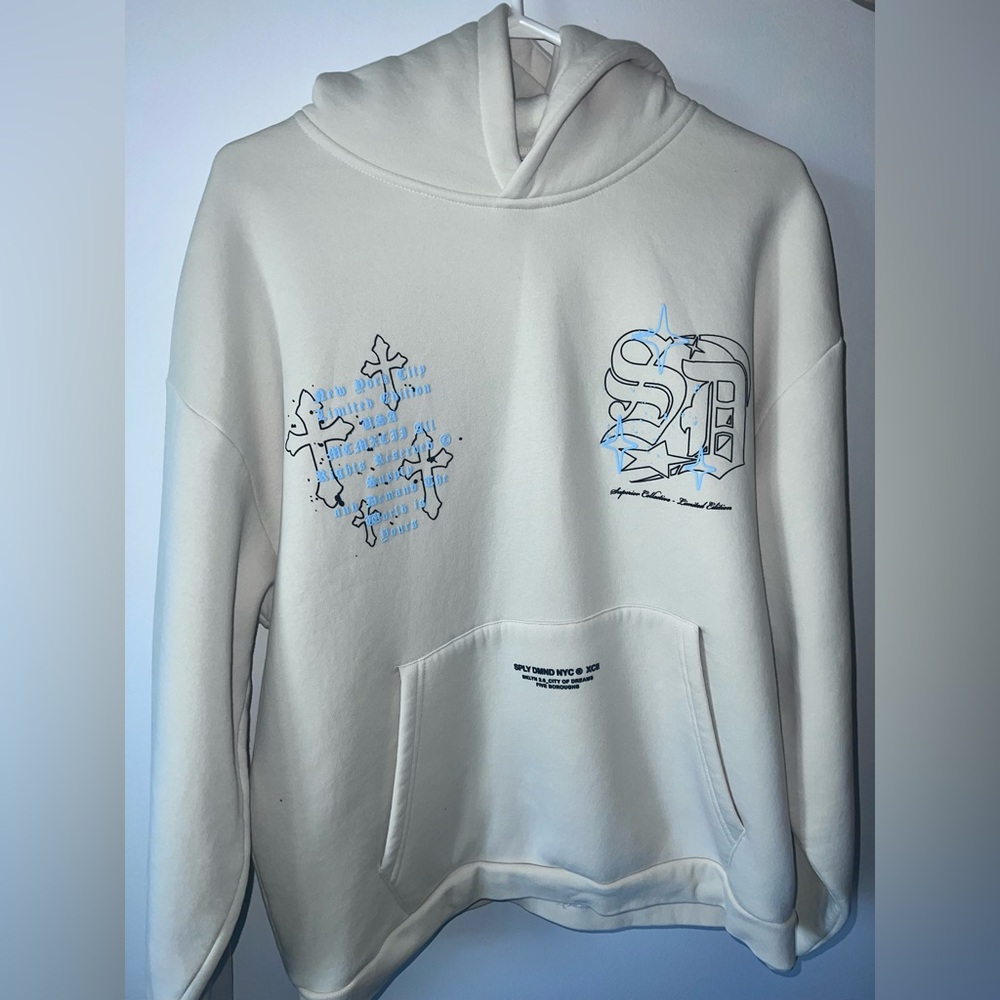 Men's Cream Graphic Crewneck Sweater